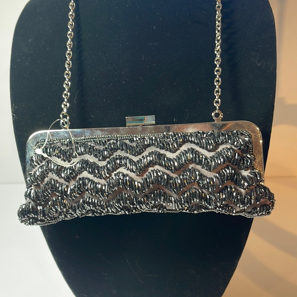 BCBG Maxazria sequin clutch purse